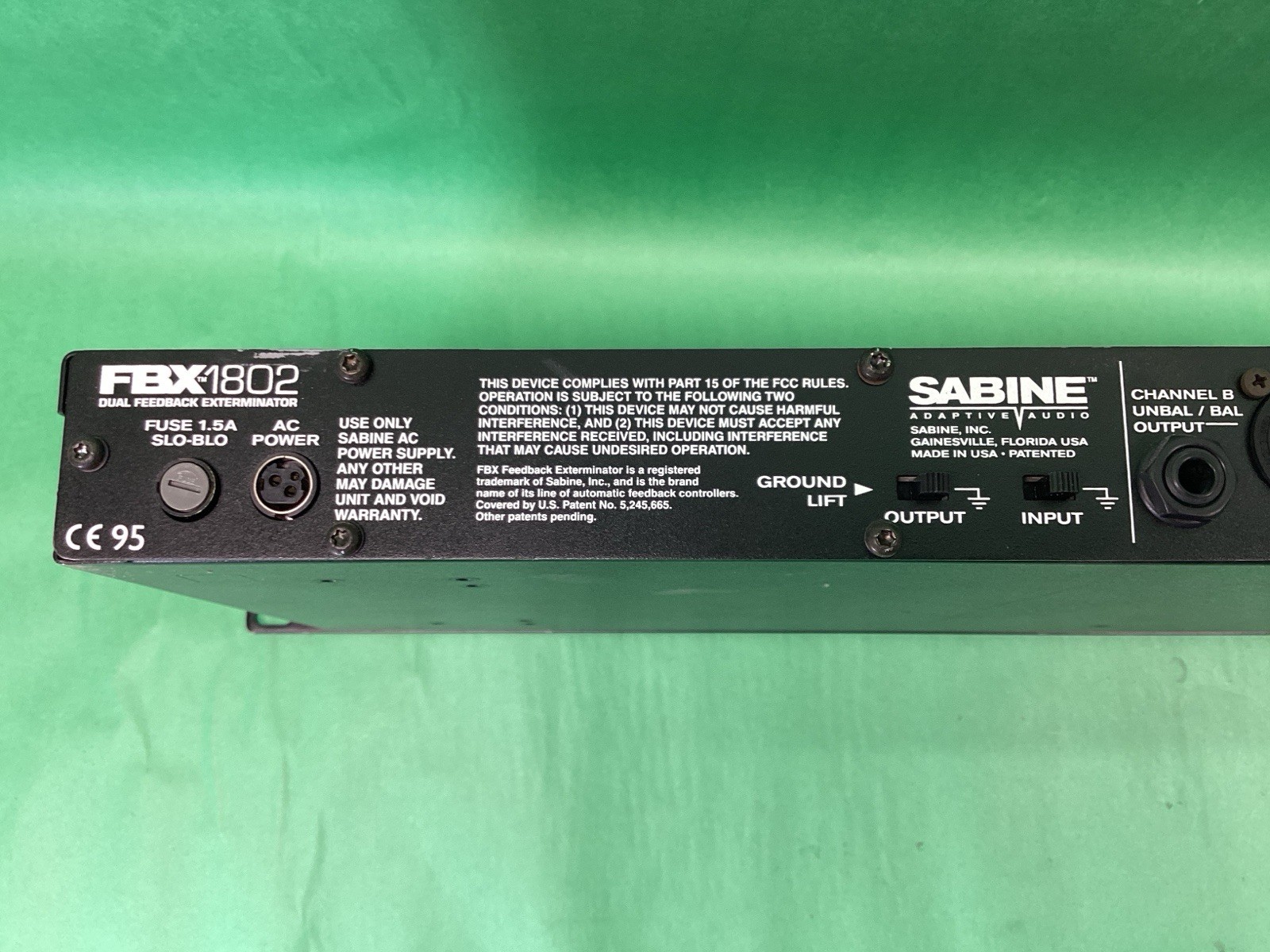 SABINE FBX 1802 Dual Feedback Exterminator Processor Rack Mount - UNTESTED