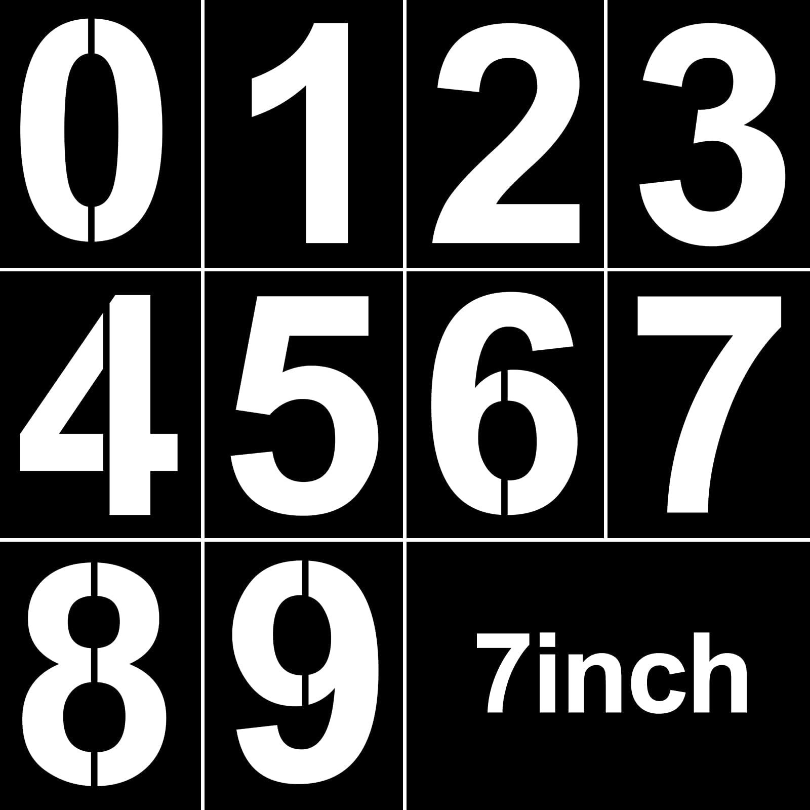 7 Inch Number Stencils Plastic Number Stencils Reusable Digital Painting Temp...