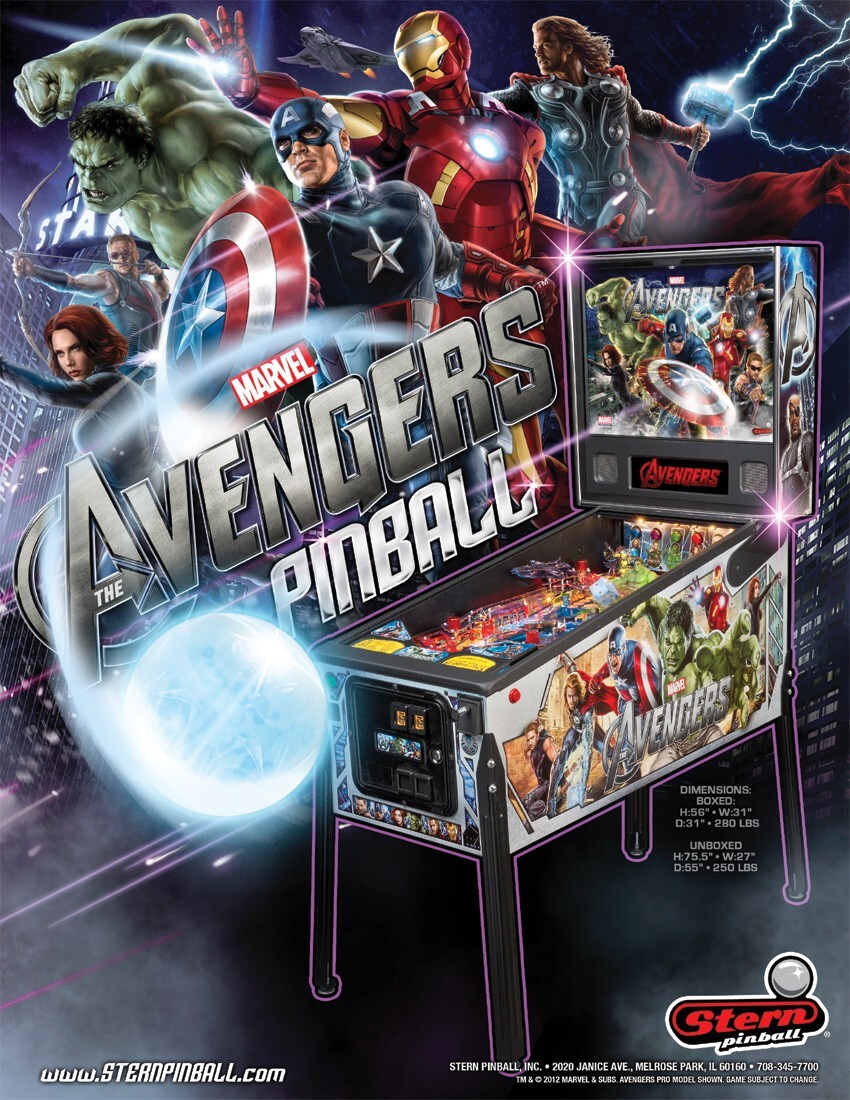 Stern The Avengers PRO Pinball Machine Rubber Ring Kit