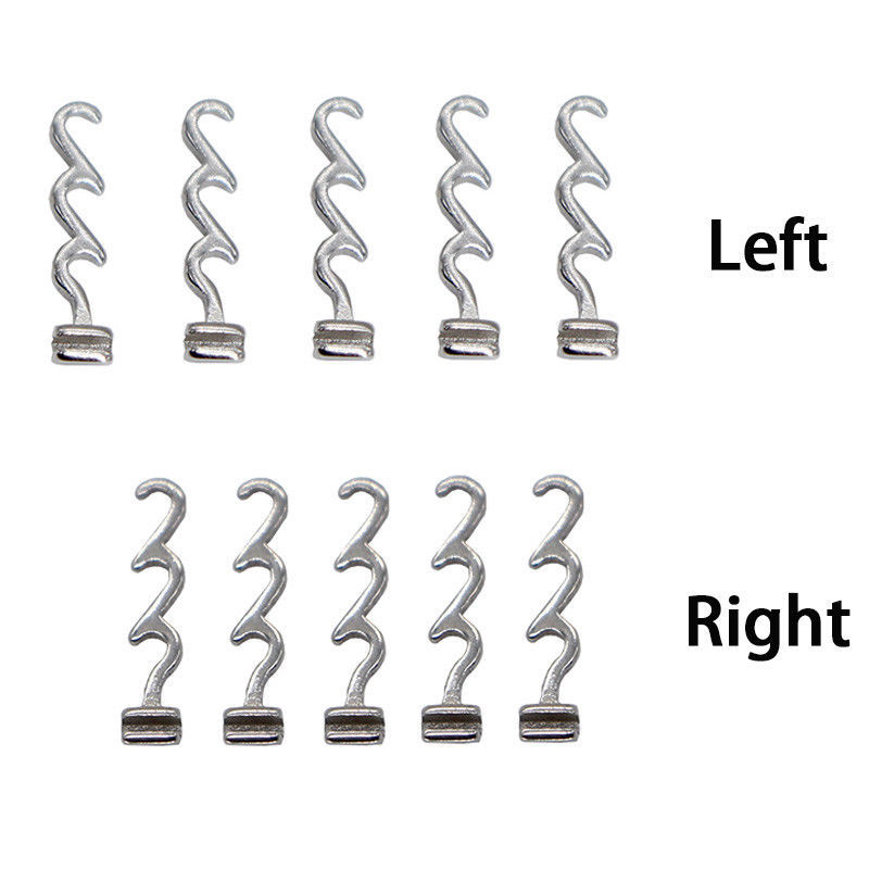 20Pcs Spiral Crimpable Hook Orthodontic Dental Elastics Niti Coil Molar Band L+R