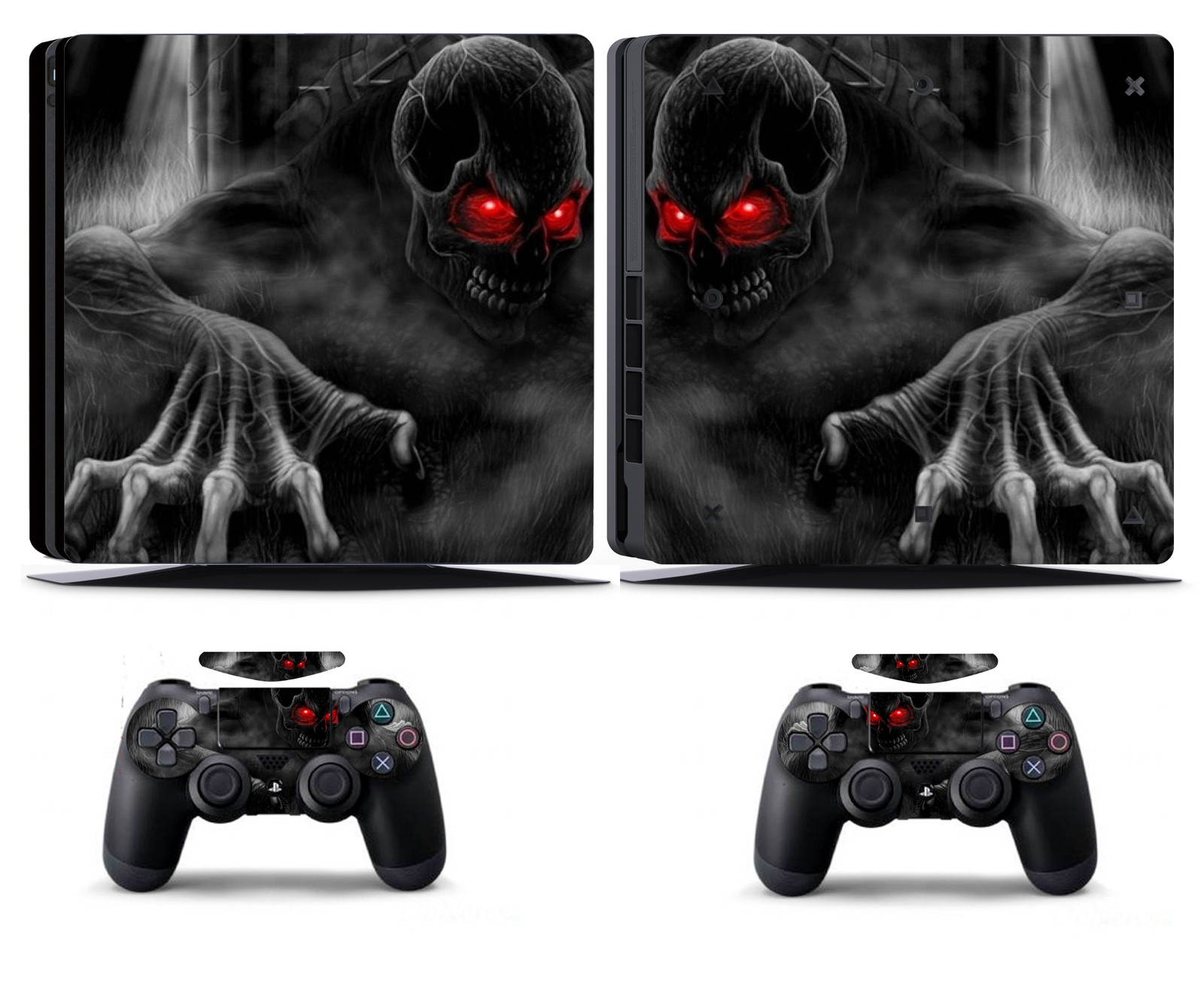 Dark Skull 205 Vinly Skin Sticker Cover for Sony PS4 Slim PlayStation 4 SLIM