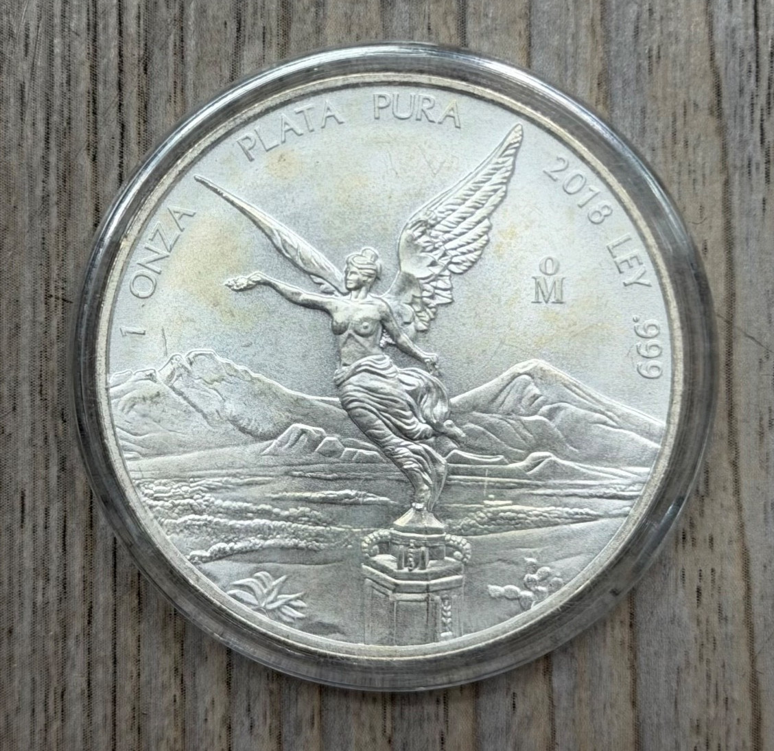 2018 Mexico Libertad 1ozt Silver Uncirculated in Air-tite Capsule, Low Mintage