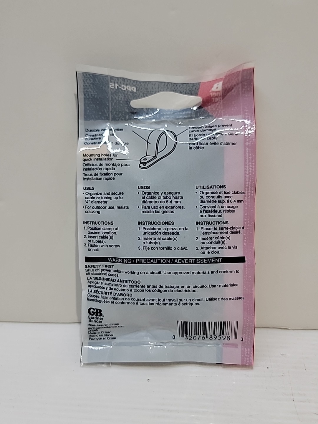 18 Pack Gardner Bender Cable Clamps 1/4" 6.4mm