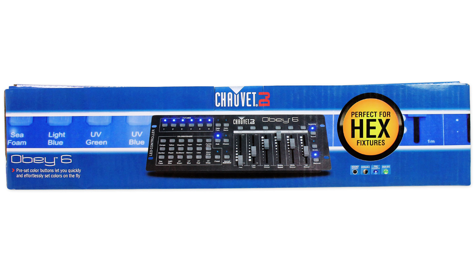 Chauvet DJ Obey 6 Compact Universal 6 Channel DMX DJ MIDI FX Controller+Backpack
