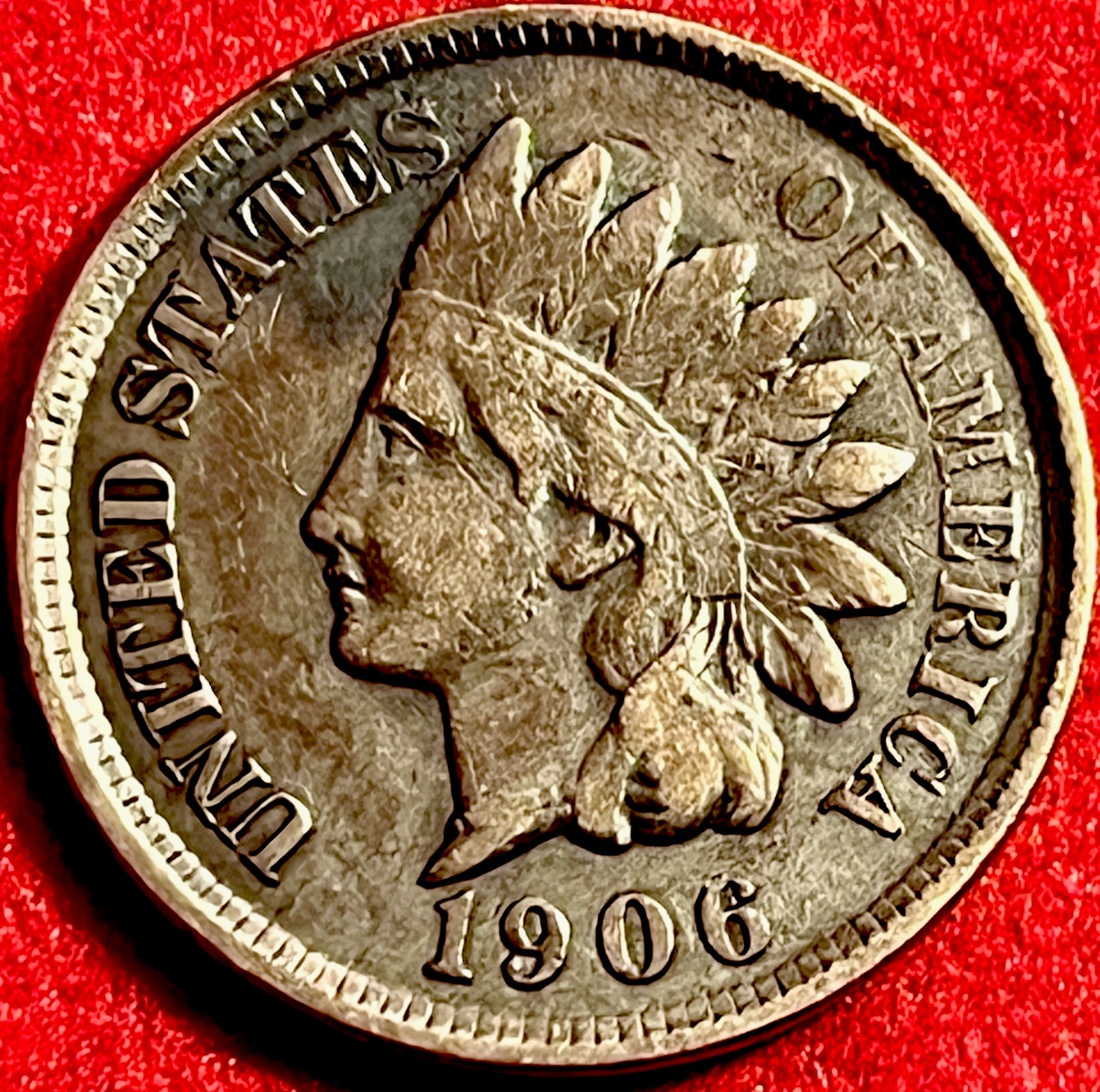1906 Indian Head Cent Penny Nice Details  Coin JC896