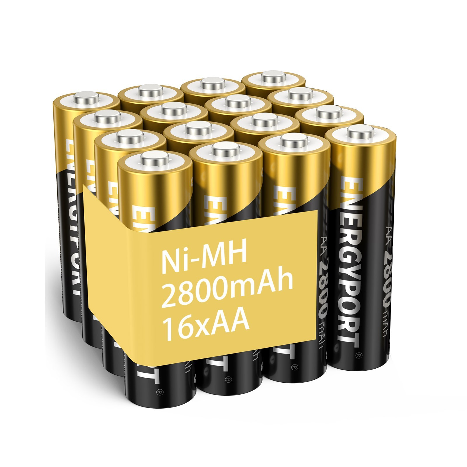 16Pcs AA 1.2V 2800mAh Ni-Mh Rechargeable Batteries Garden Solar Lights Battery