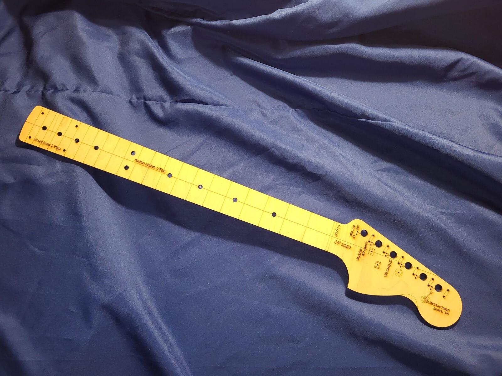Custom Guitar Neck Template 24" Scale 3ply Mdf Mustang Jaguar
