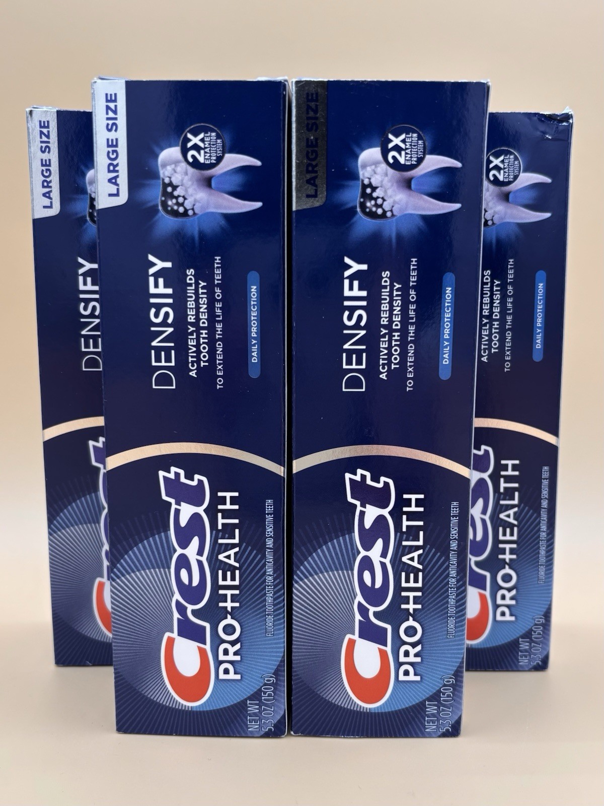 Set of 4 Crest Pro-Health Densify Daily Protection Toothpaste 5.3 Oz Exp. 2027