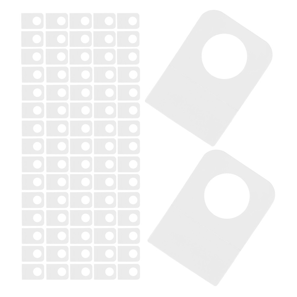 300Pcs Reusable Adhesive Hooks Tabs Clear Plastic Hang Tabs for Retail Display