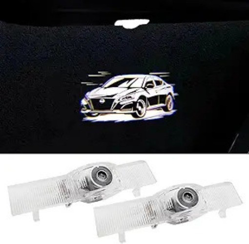 2PCS LED Car Door Logo Lights Projector Puddle Lights Ghost Shadow Light Kit Car