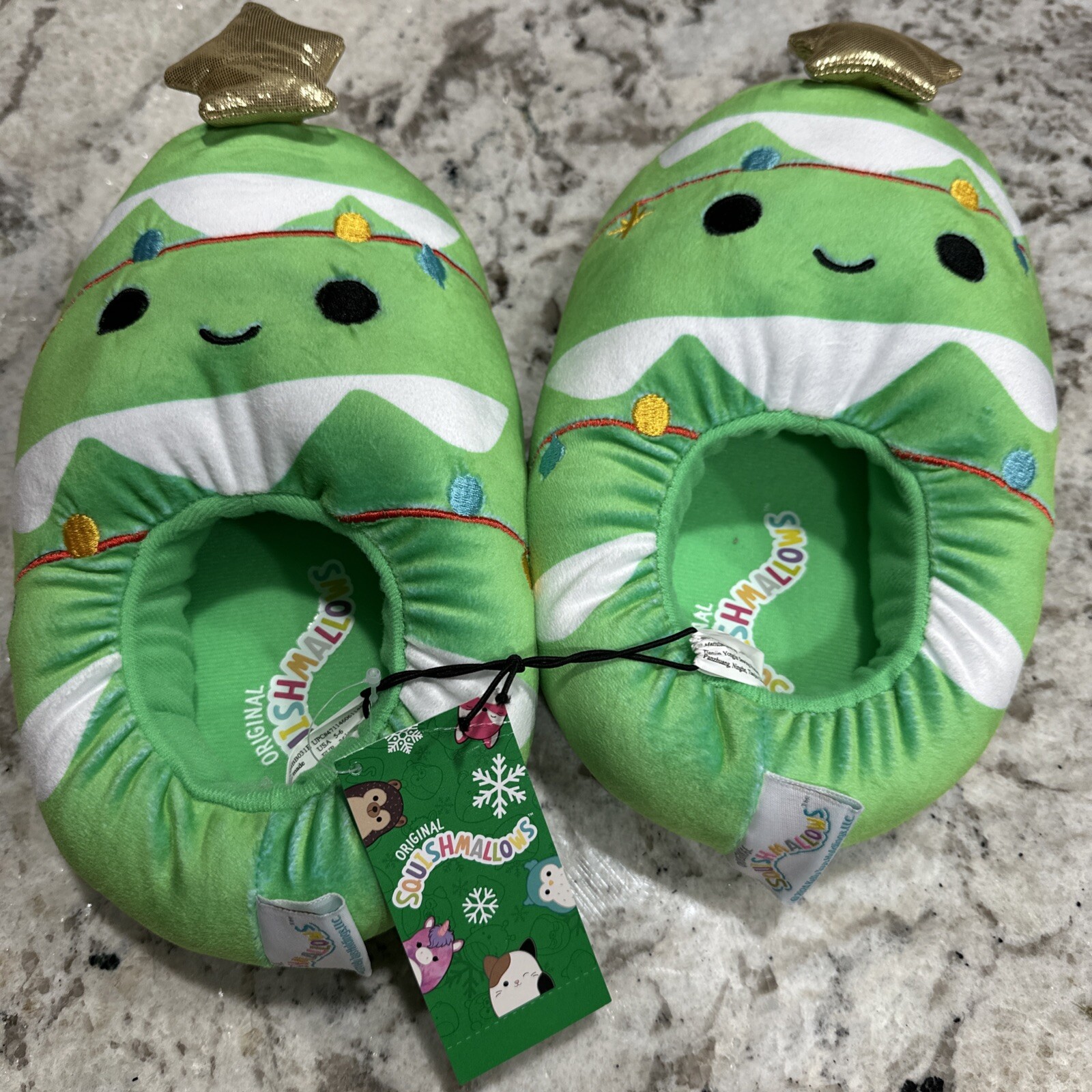 Squishmallows Christmas Tree Slippers - NWT - Size 5-6