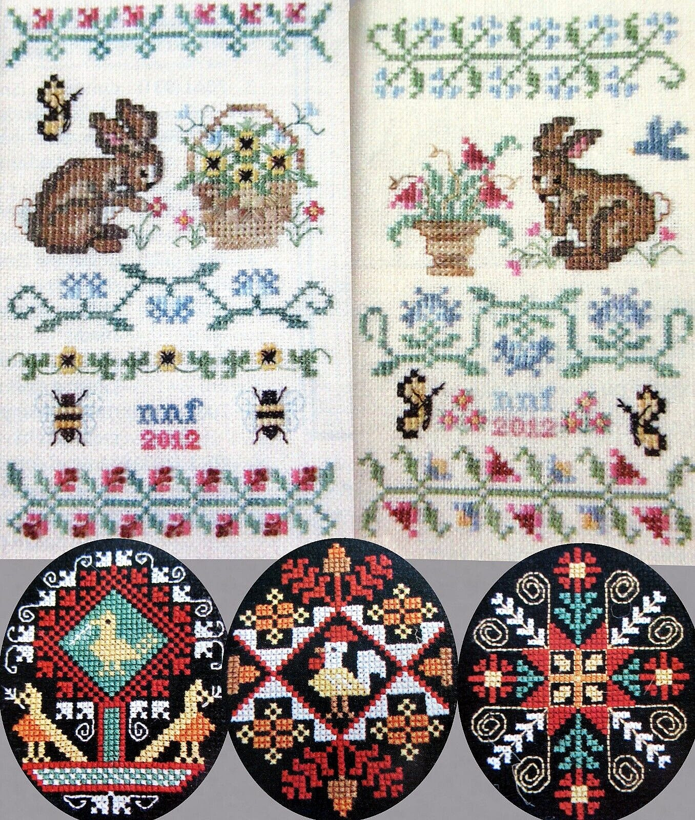 Cottontails Bees Butterflies Specialty Stitches Folk Eggs CROSS STITCH PATTERNS