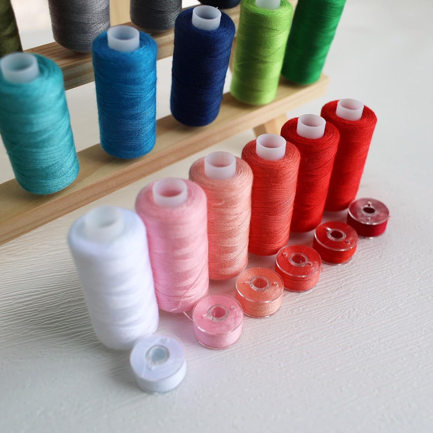 72 PCS Sewing Thread Assortment, 36 Color Thread for Sewing Machine with 36 Same