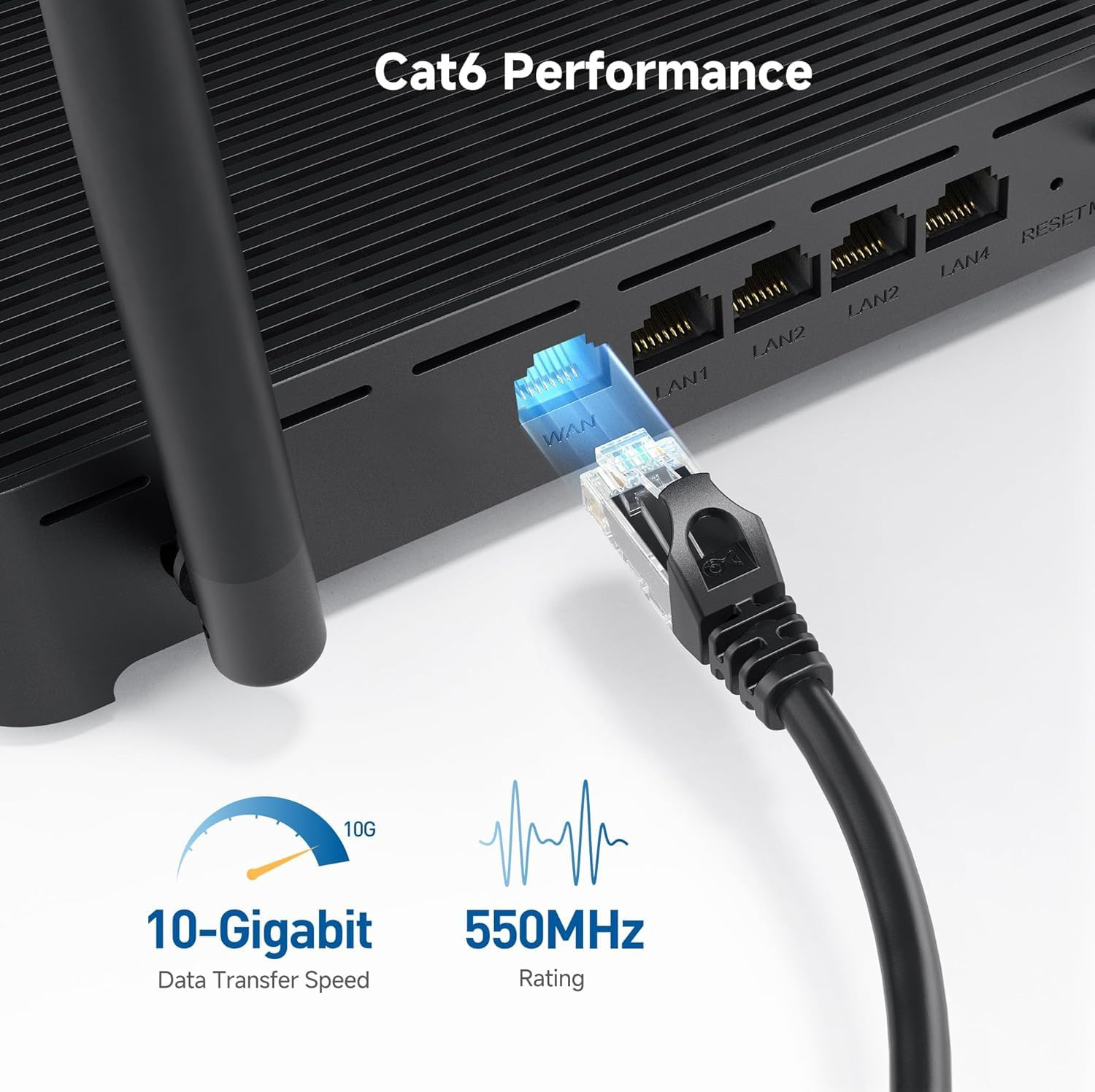 Cable Matters 10Gbps Snagless Cat 6 Ethernet Cable - 20Ft, Cat 6 Cable, Cat6 Cor