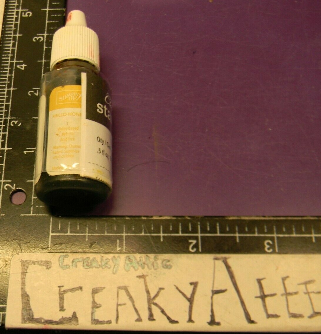 STAMPIN UP HELLO HONEY INK BOTTLE DYE 3/4*** FULL WATER BASED CREAKYATTIC