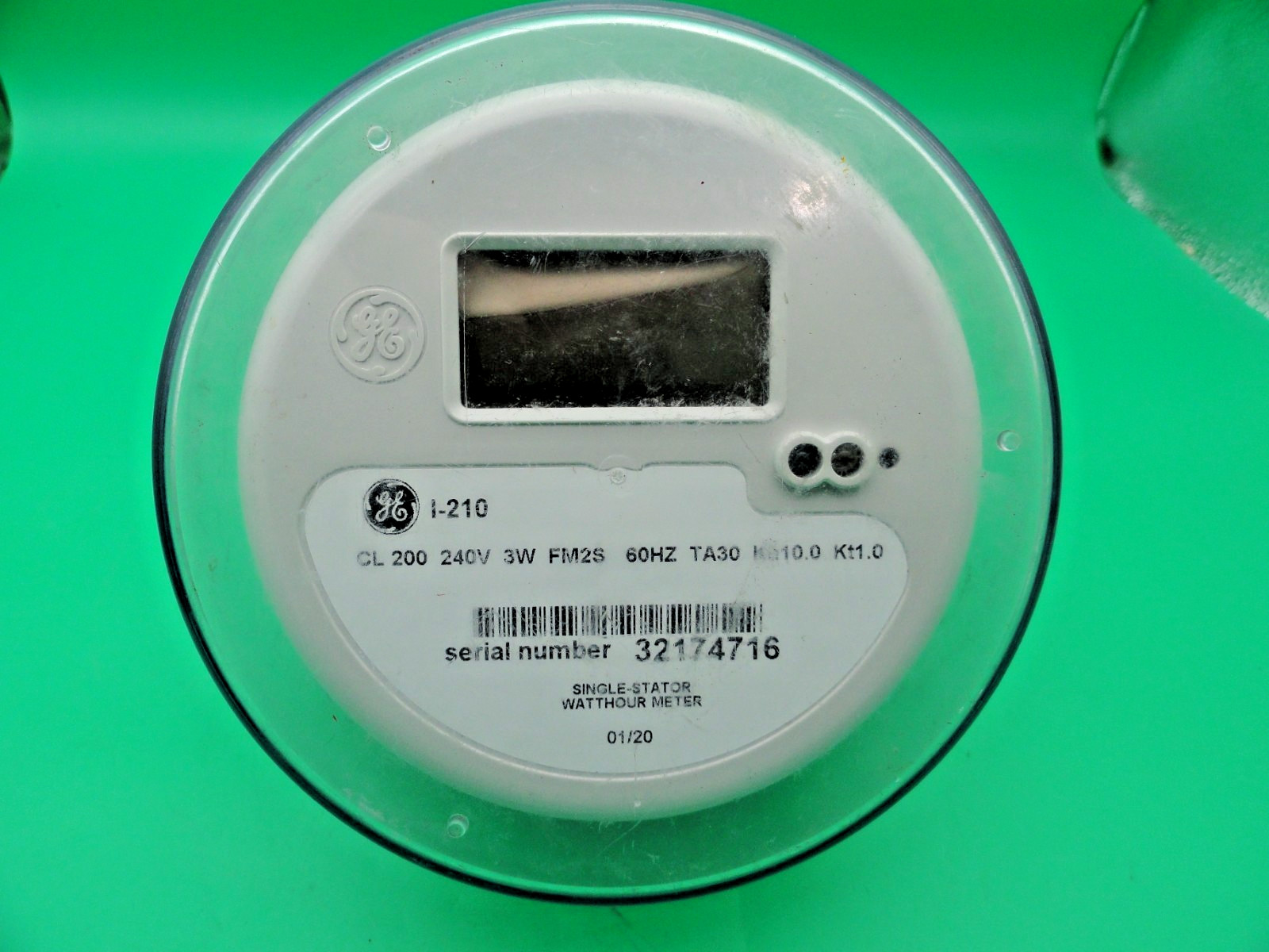 GE I-210 Digital Watthour Electric Smart Meter CL 200 240v (UNTESTED)