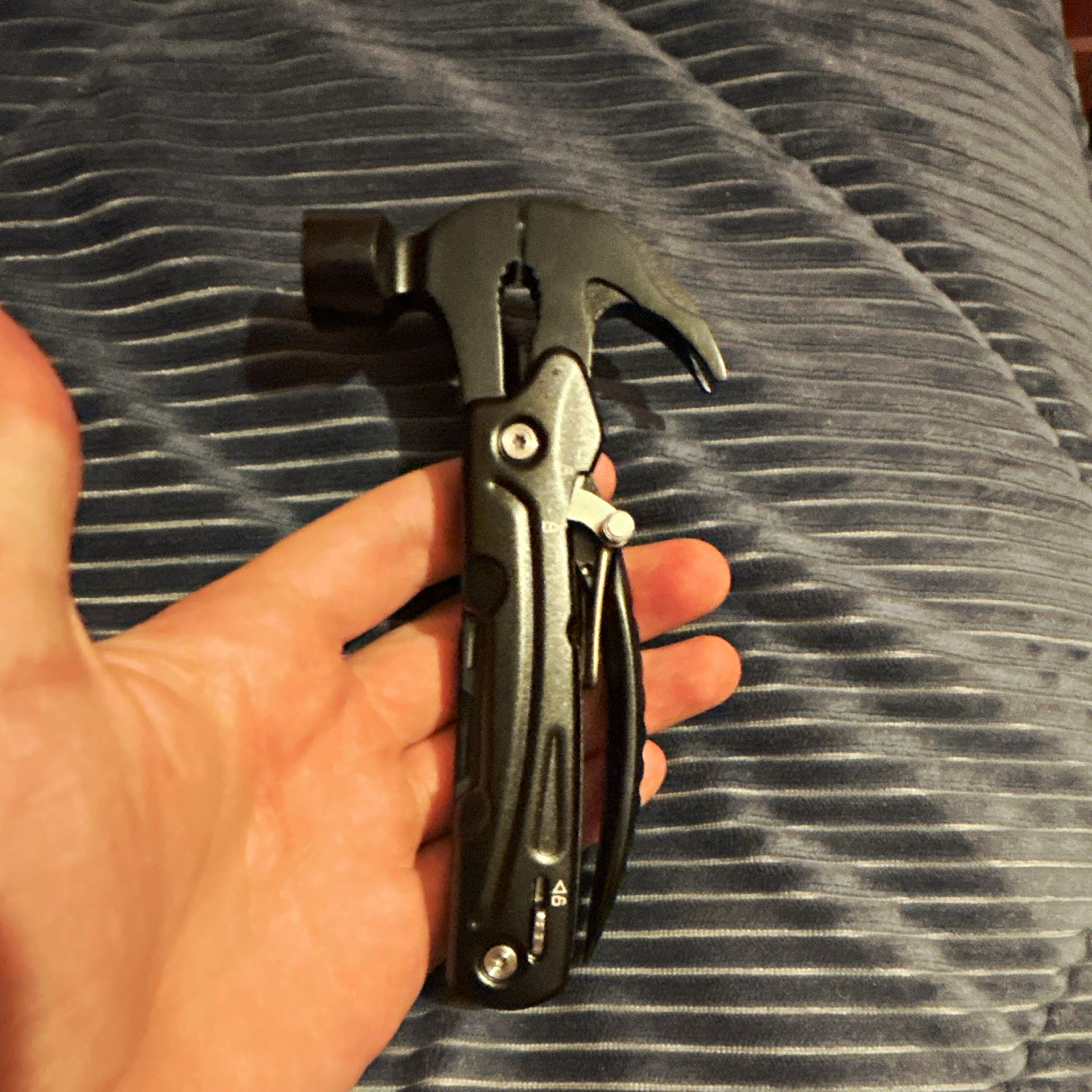 Hammer Multi-Tool Folding Tool, Stainless Steel Blade, Nylon Belt Pouch