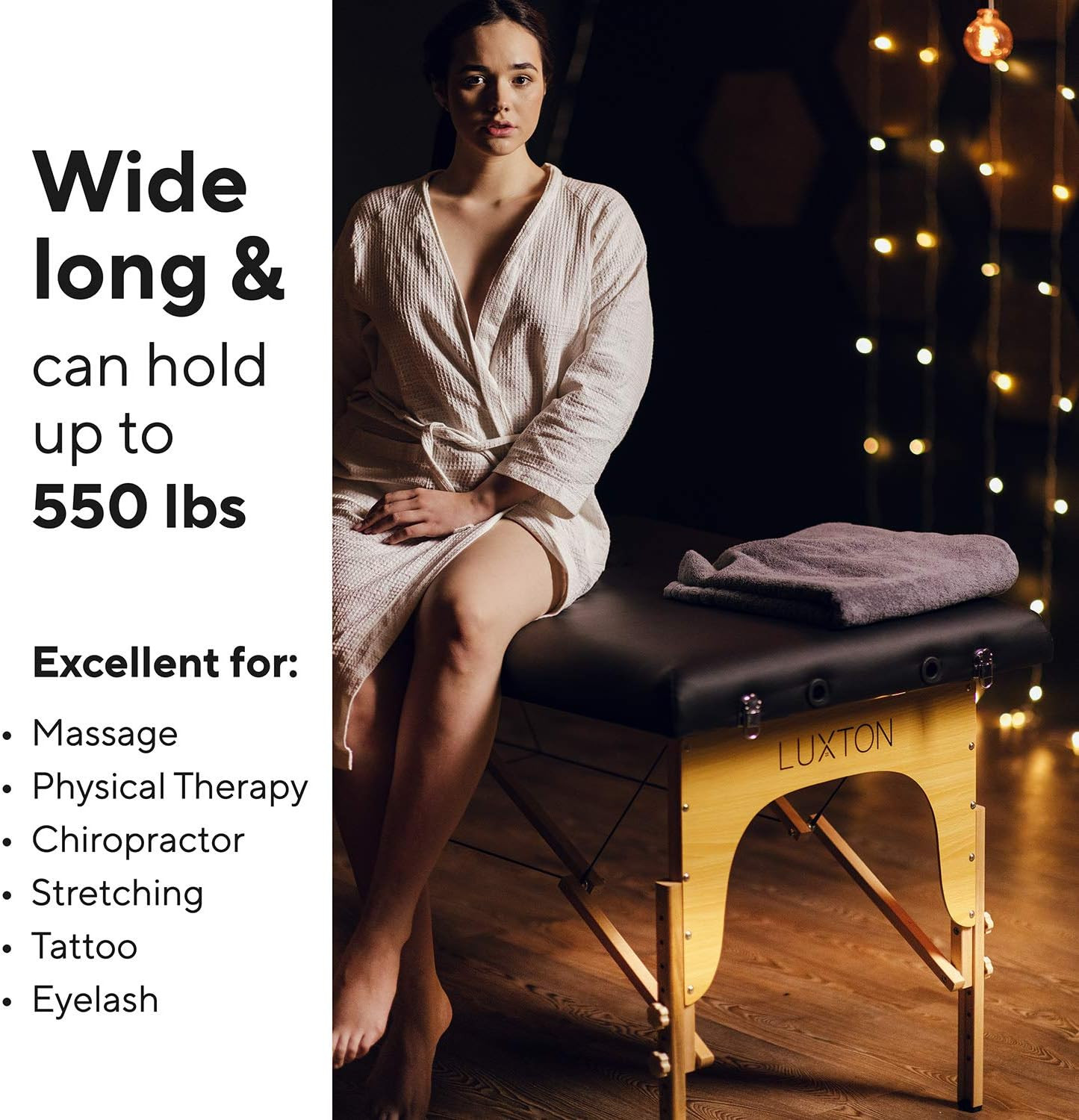 Memory Foam Massage Table Premium Portable Foldable Massage Bed Height Adjustabl