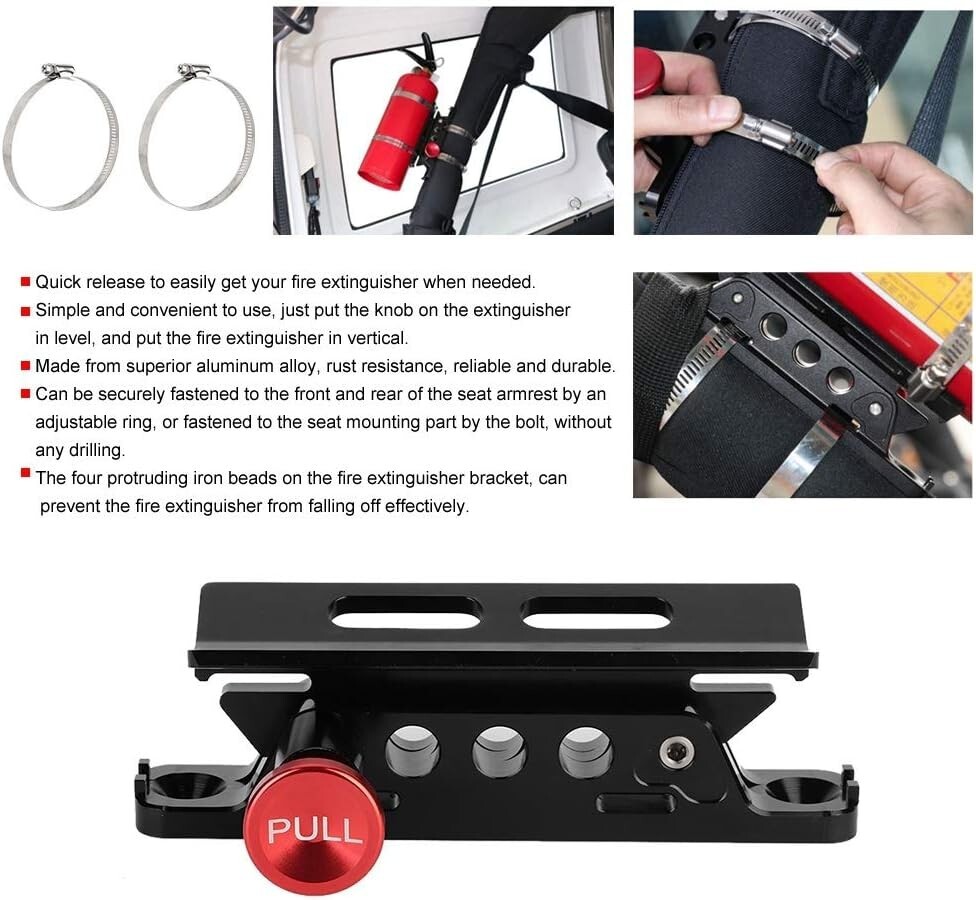 Quick Release Fire Extinguisher Mount Car Bracket Adjustable Holder For Jeep