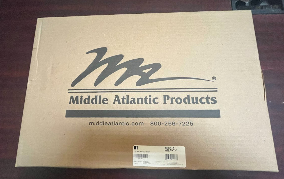 Middle Atlantic U1 1U Solid Rack Shelf 10" Deep Steel Universal Tray