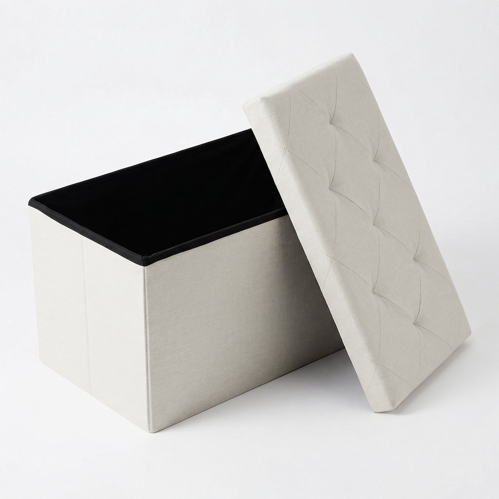 Foldable Storage Ottoman Bench, 42Gallon Large Capacity, 660lbs Weight Capacity,