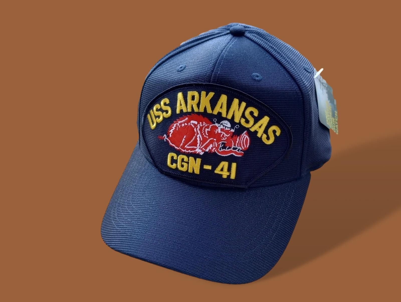 USS ARKANSAS CGN-41 U.S NAVY CRUISER SHIP HAT OFFICIAL MILITARY BALL CAP