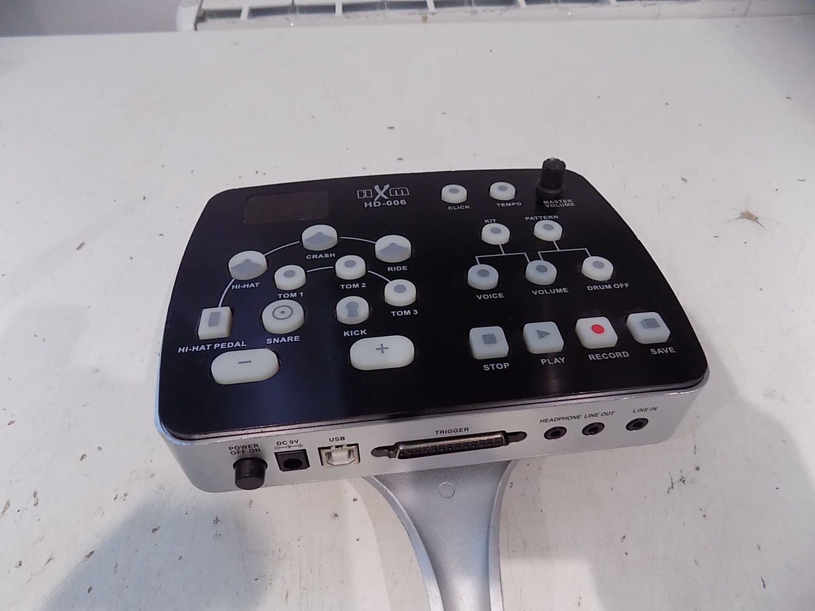 HXM HD-006 Electronic Drum Main Module Only Silver Pre-owned