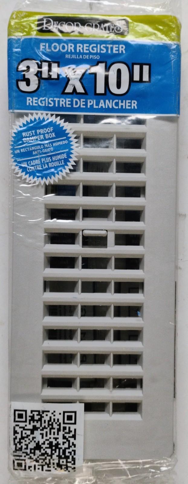 Decor Grates 3x10 FLOOR REGISTER Grey Gray Design Plastic Vent Cover Air AC