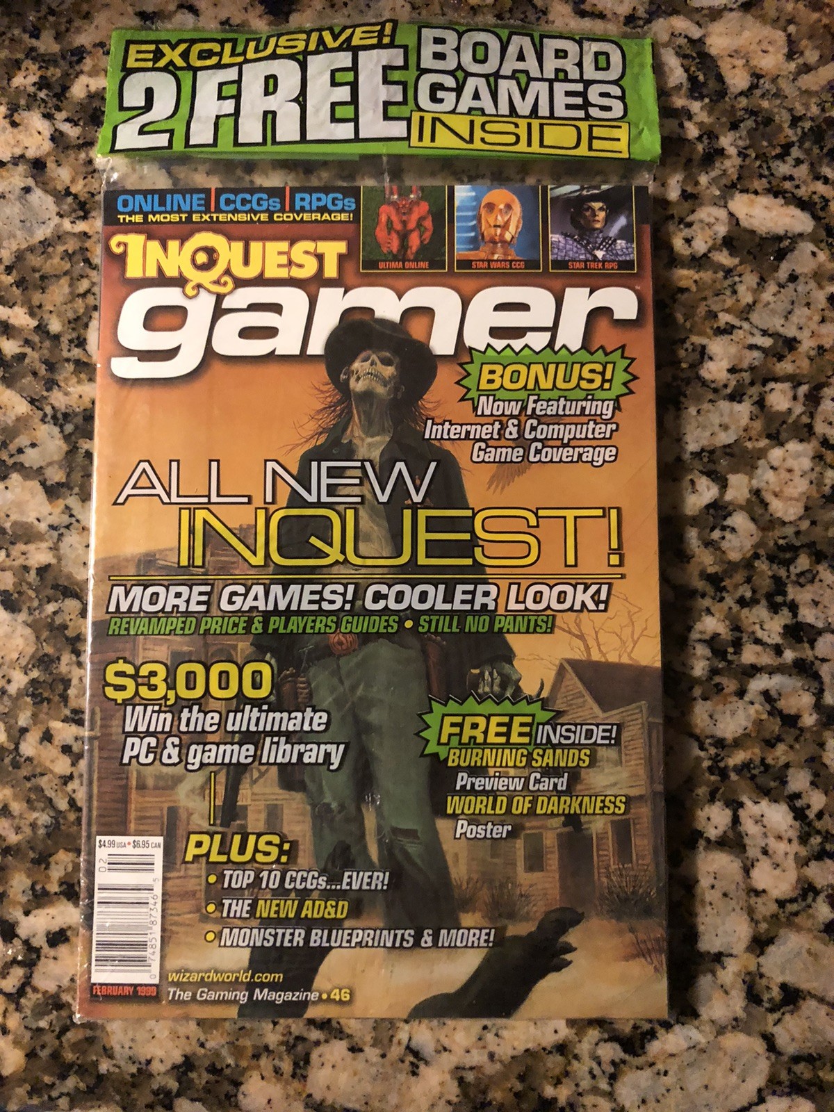 Inquest Gamer #46 Sealed With Bonuses Inside 1999