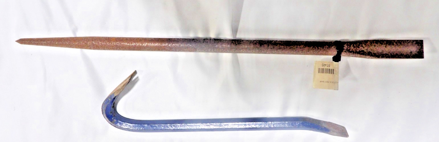 Lot of two, prybar and crowbar