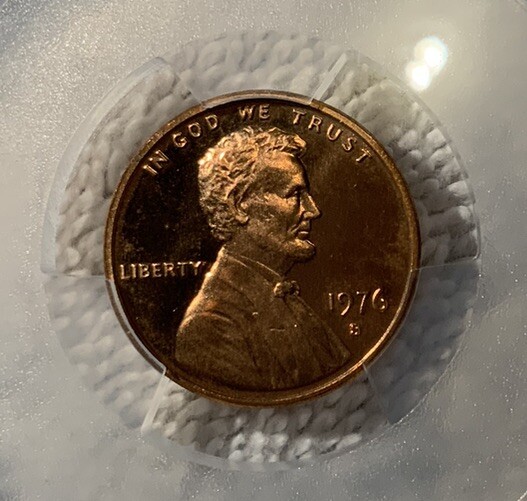 1976 S Lincoln Memorial Penny 1 C DCAM RD Close AM Uncirculated