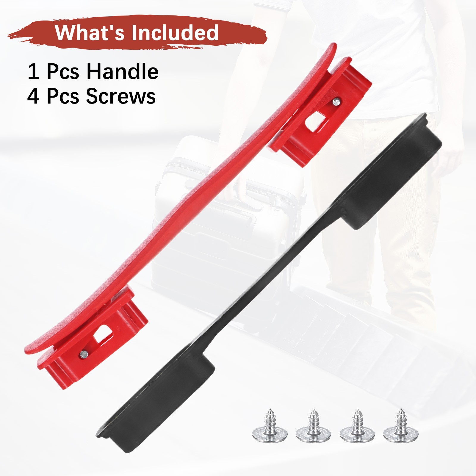 1PCS Luggage Replacement Handle for Suitcase - [Bright Red-8.5IN]