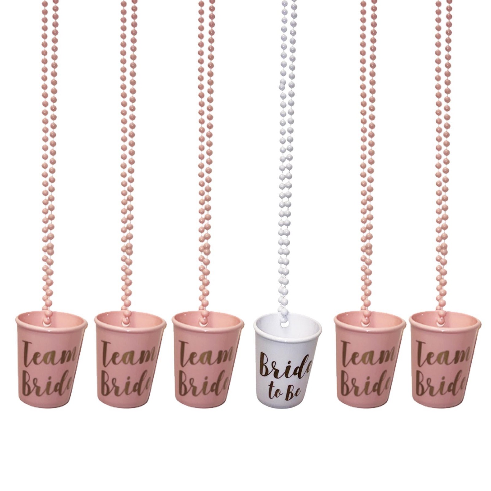 Bride to Be Shot Glass on a Necklace Set of 6 Team bride/bride Hen Party