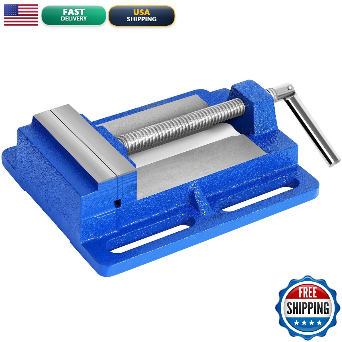 Forward Q196A 6 Inch Drill Press Vise Portable Bench Vise Slotted Base 6 Jaw