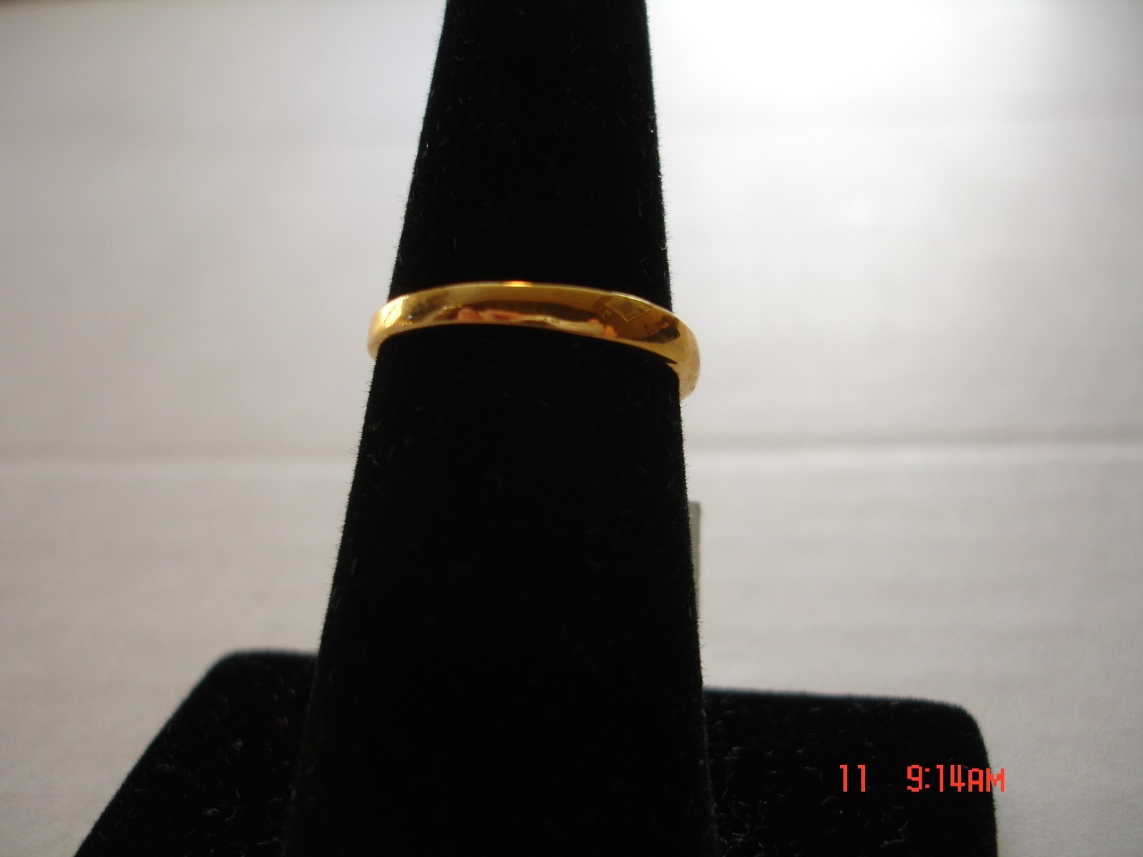 WEDDING BAND RING 14KT PLATED, PETITE SIZE: 5