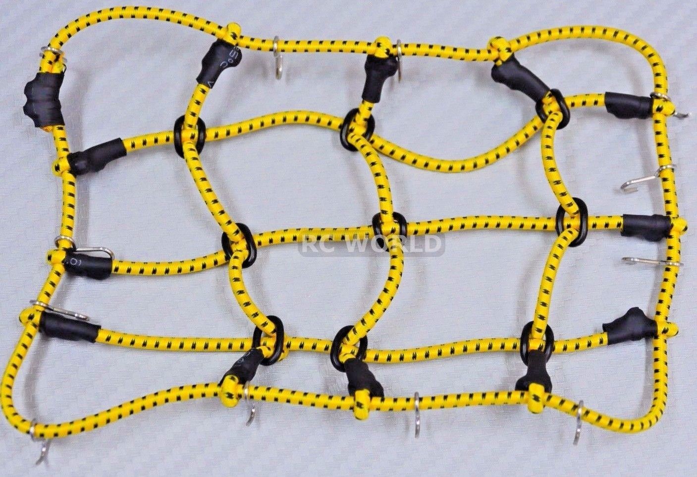 RC Truck Scale ROOF Accessories BUNGEE CORD NET Cargo Net  For Roof Rack -YELLOW