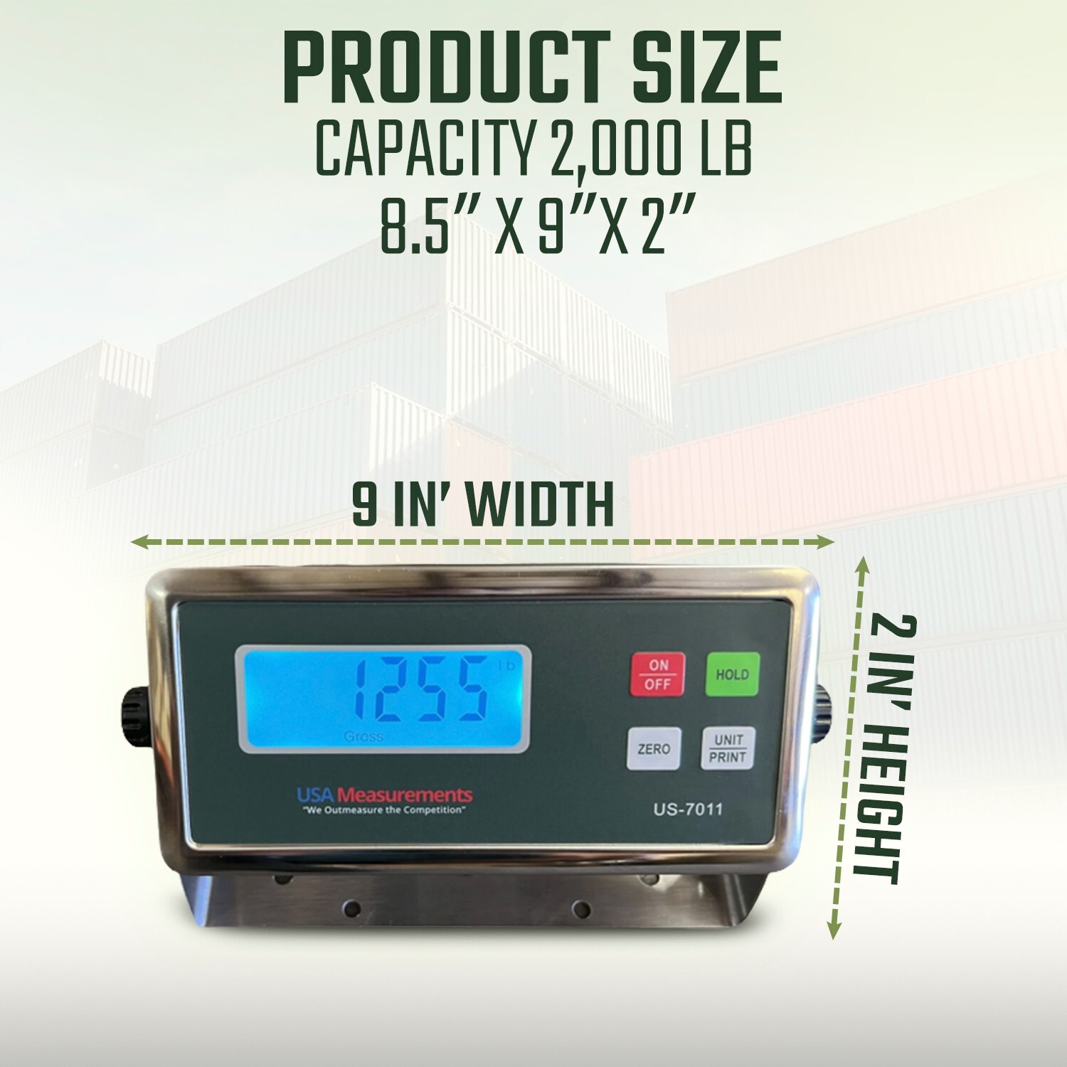 US-CSK-2K Hanging Scale (S-Type) tension & compression 2,000 lb with Printer