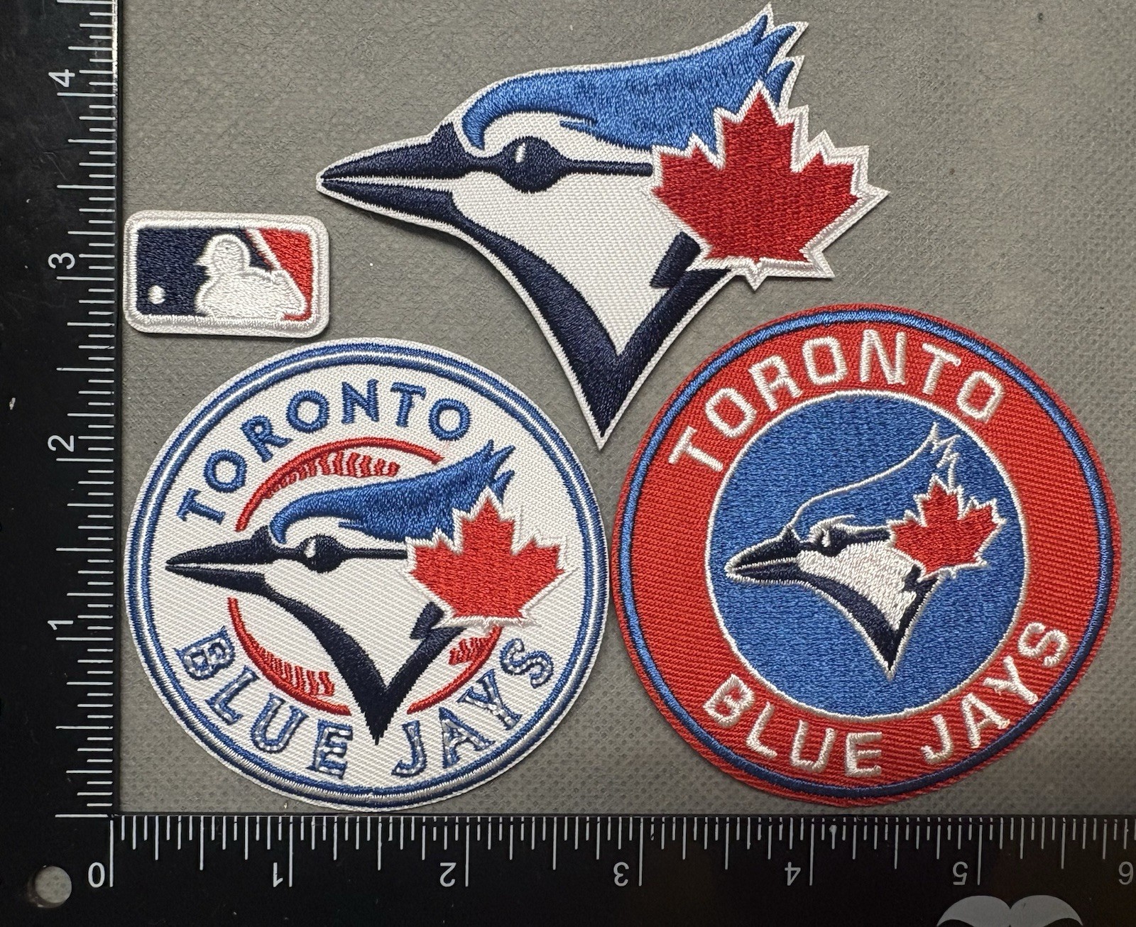 TORONTO BLUE JAYS LOT SET OF 4 MLB BASEBALL IRON ON PATCHES