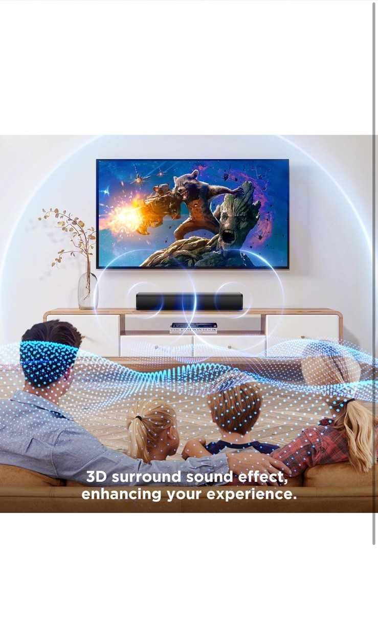 NEW 3D Bluetooth 5.0 soundbar for TV Deep Bass 50W Lifetime Warranty
