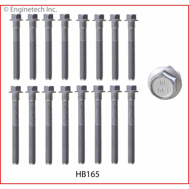 Enginetech Engine Cylinder Head Bolt Set HB165;