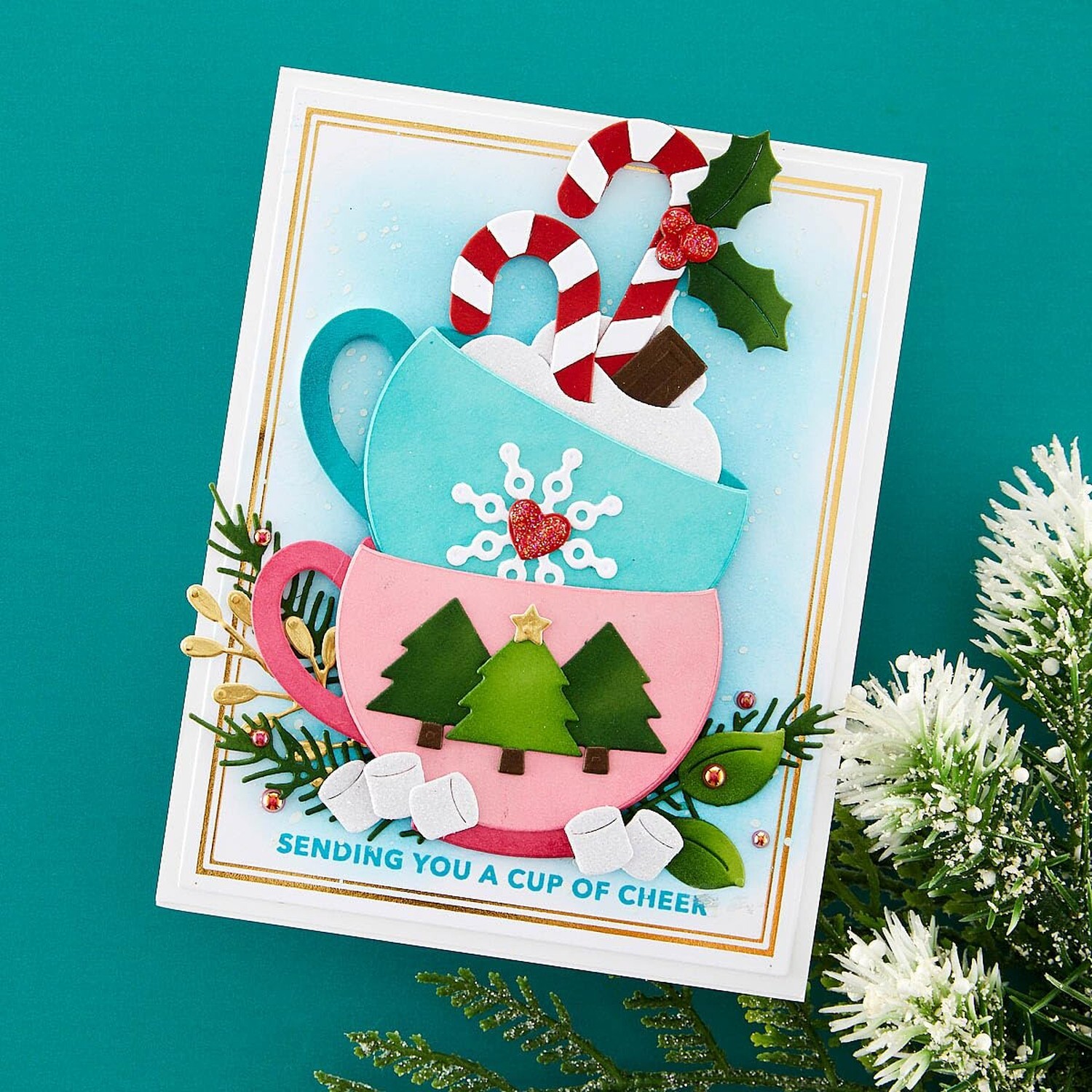 Spellbinders Merry Mug Creations Etched Dies, Metal