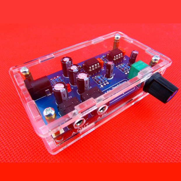 Headphone Amplifier Board Kits DIY Amplifier Module with Case for 47 Accessories