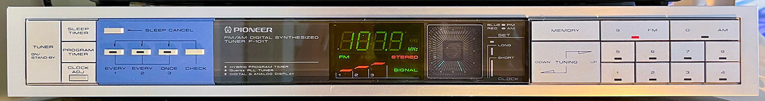 PIONEER FM/AM Digital Synthesizer Tuner F-101T - NEW CAPS, ALIGNMENT