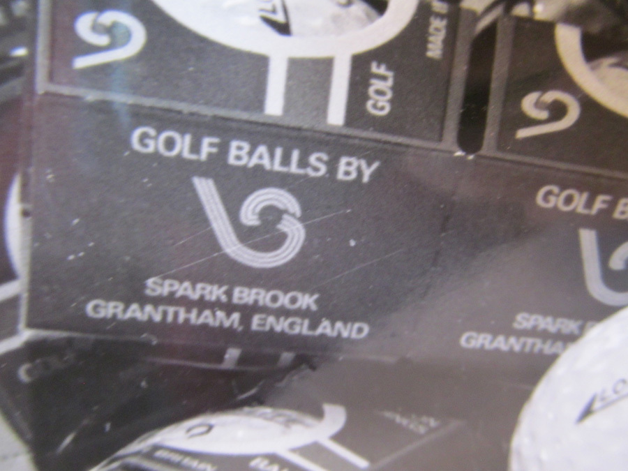 B & W ADVERTISING PHOTO OF SPARK BROOK LONGFLITE 1.62 GOLF BALLS 7" x 9 7/16"