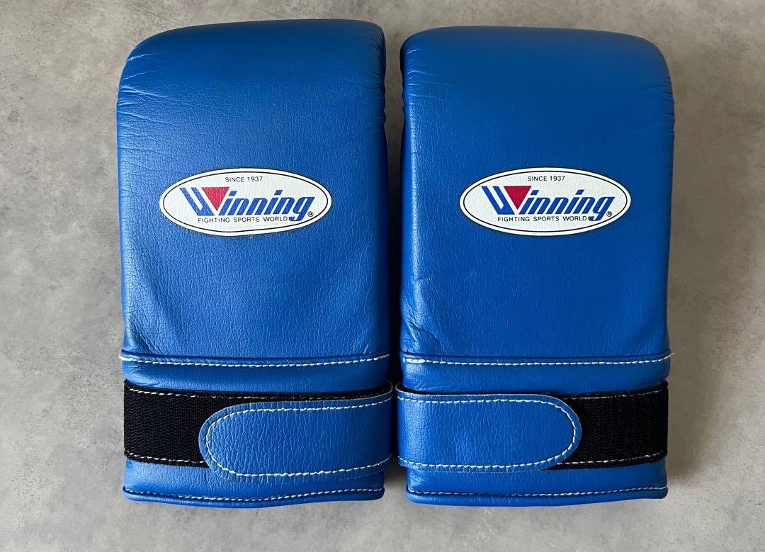 Winning Boxing Bag Punching Gloves SB-3000 Blue Tape type Genuine JAPAN Used