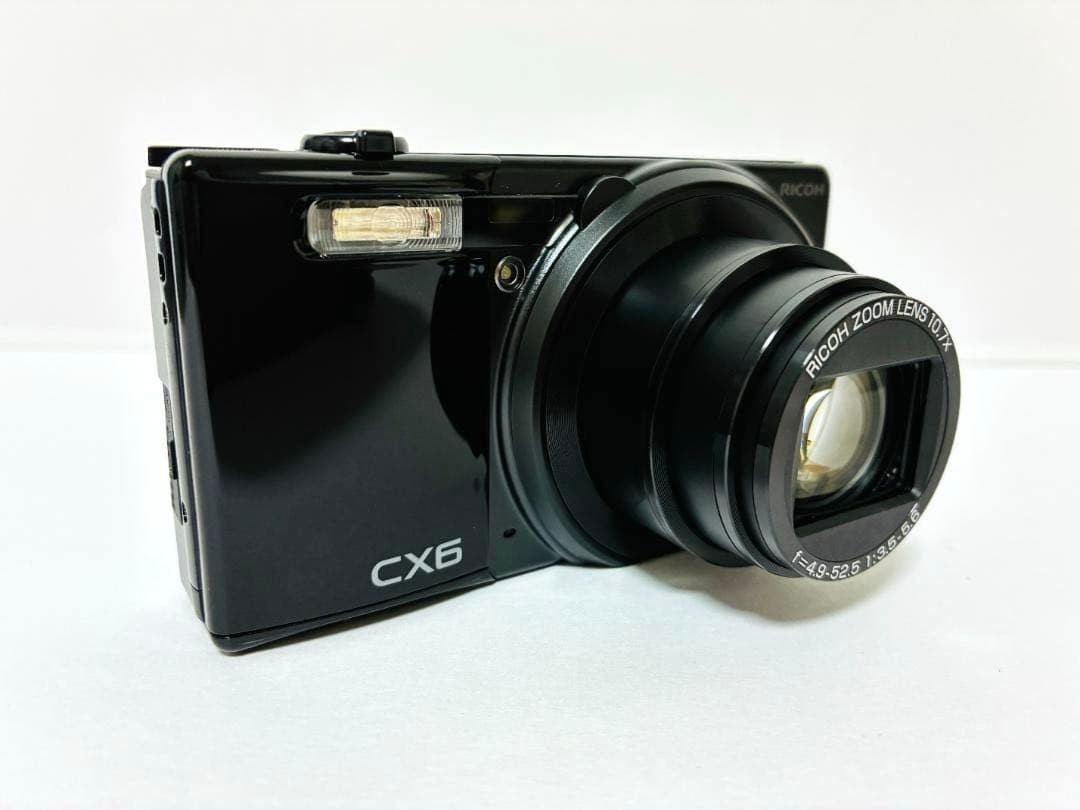 [Shutter Count: 006] RICOH CX6 Black Compact Digital Camera Only Japanese
