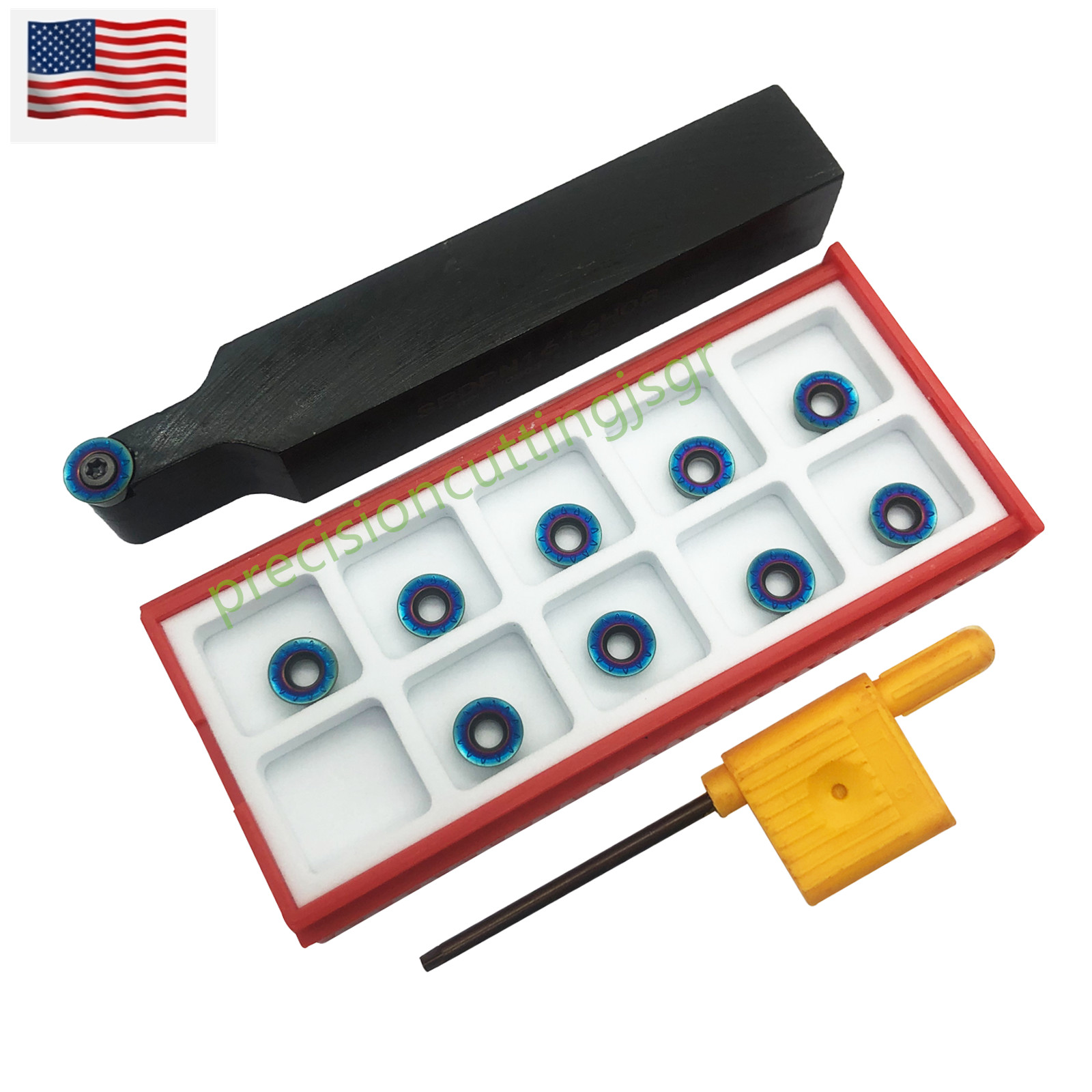 US 16mm SRDPN1616H10 Turning Tool Holder And RPMT10T3MO RPMW R5 circular blade