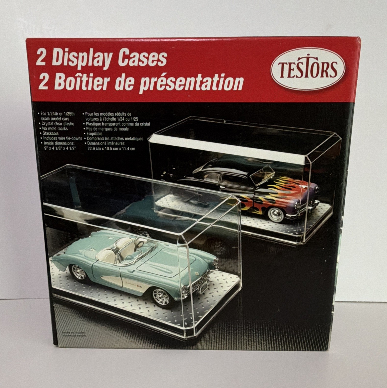Testors 2-Pack Clear Plastic Stackable Display Cases for 1:24 & 1:25 Models