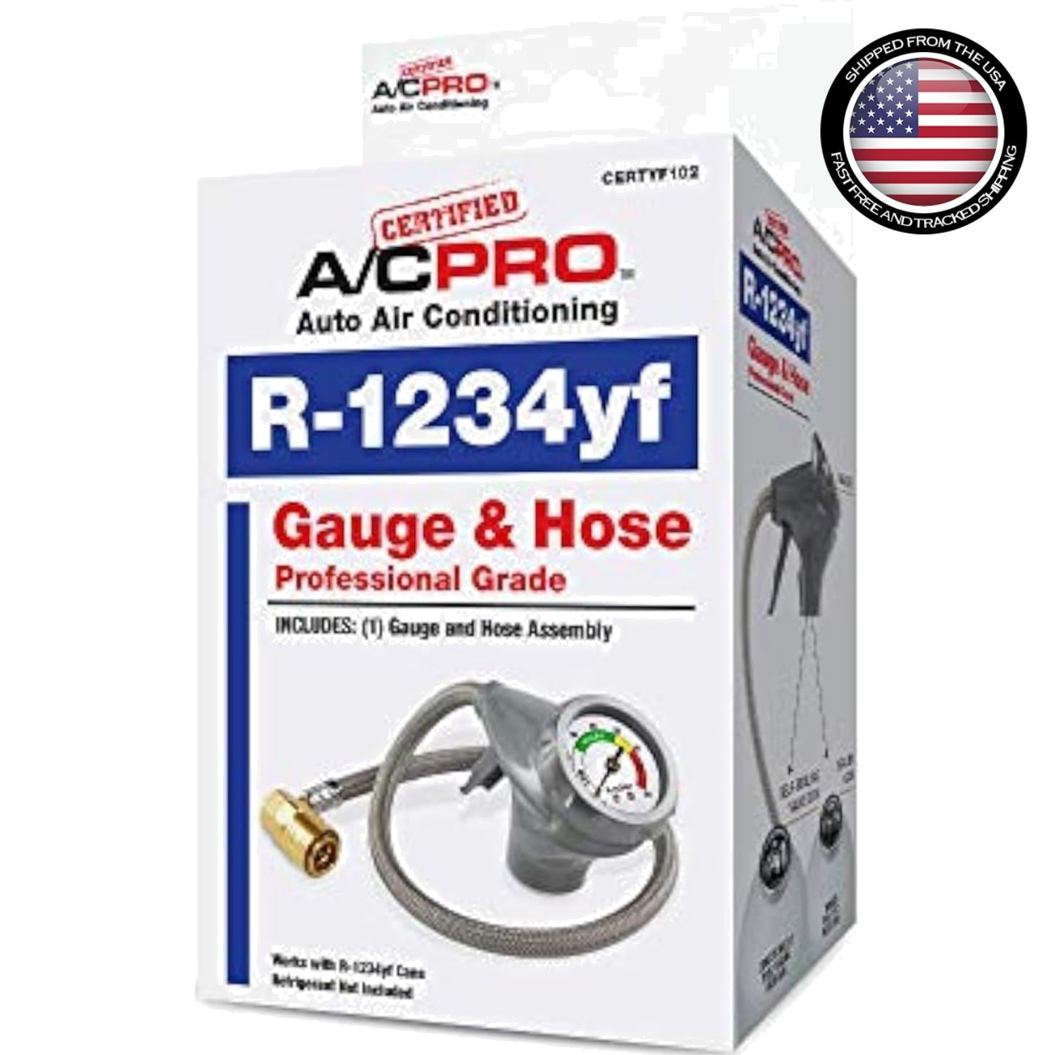 Ultimate R1234YF Car AC Recharge Kit: 72 in Hose & Simplified Trigger Dispenser