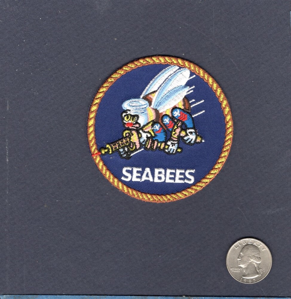 SEABEES NMCB Construction Battalion US Navy 3" Unit Squadron Patch